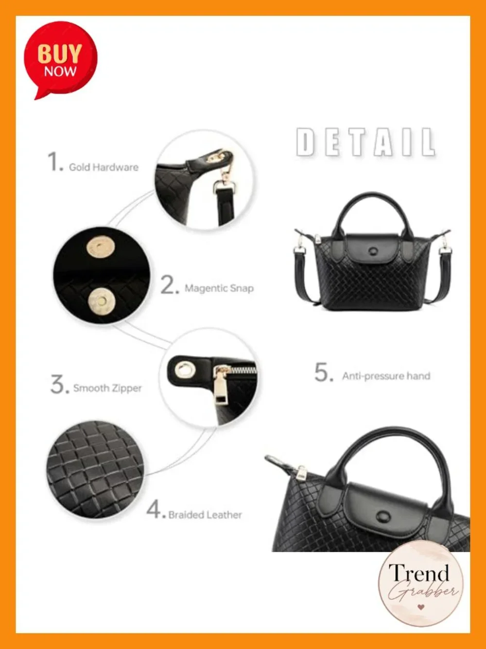 Small Vegan Leather Woven Handbag Crossbody Satchel Top Handle Purse